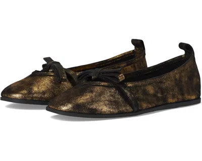 FREE PEOPLE WOMEN'S MANIA BOW FLAT SHOES IN BRONZE AGE METALLICE