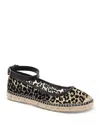 Free People Mason Ballet Espadrilles Leopard In Black Leopard
