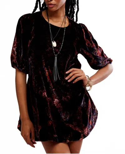 Free People Women's Maye Velvet Tunic Top In Black, Multi
