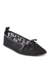 Free People Mesh Mania Ballet Flats Black In Black