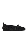 Free People Women's Mesh Mania Bow Flats In Black Pattern
