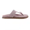 Free People Mika Footbed Sandals Orchid Ice In Nude