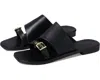 Free People Womens Leather Square Toe Flatform Sandals In Black