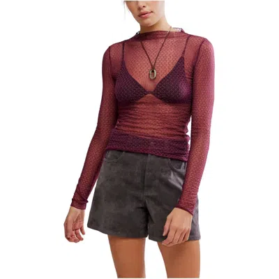 Free People Women's Minding My Business Top, Black In Multi