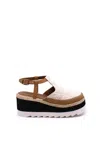 Free People Women's Morning In Mykonos Espadrille Wedge In Vachetta In Multi