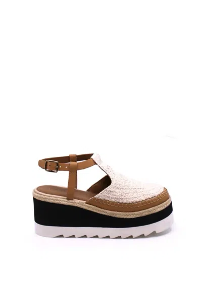 Free People Women's Morning In Mykonos Espadrille Wedge In Vachetta In Multi