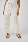 Free People Moxie Paint Fleck Cotton Utility Pants