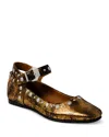 Free People Mystic Mary Jane Flats In Bronze Age Metallic