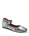 Free People Mystic Mary Jane Flats In Silver Distress