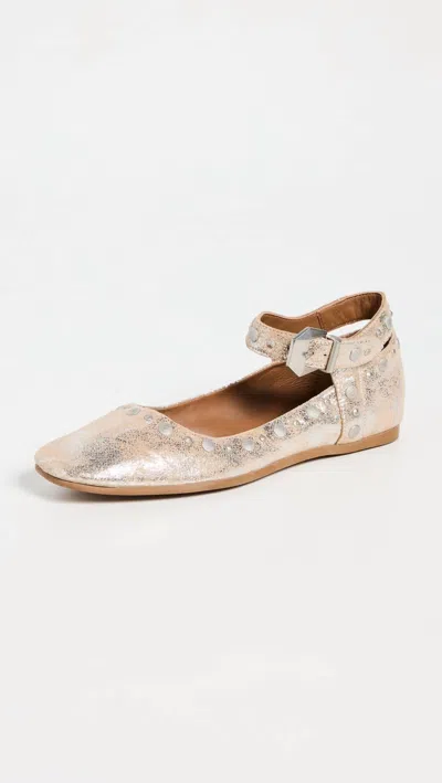 Free People Women's Mystic Mary Jane Flats In Champagne In Multi