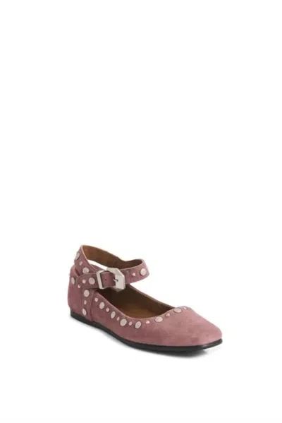 Free People Women's Mystic Mary Jane Flats In Mauve Suede In Pink