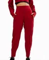 Free People Never Better Structured Sweatpants In Red