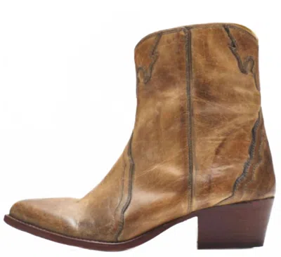 Free People Women's New Frontier Western Boot In Distressed Tan In Multi