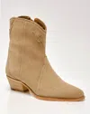 Free People Women's New Frontier Western Boot In Oyster Suede In Multi