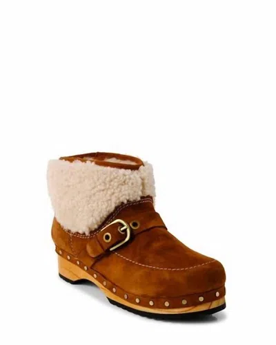 FREE PEOPLE WOMEN'S OAK CLOG BOOT IN TAN SUEDE