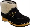Free People Oak Faux Shearling Clog Bootie In Black