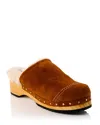 Free People Women's Oak Cozy Clog Mules In Vintage Tan Suede