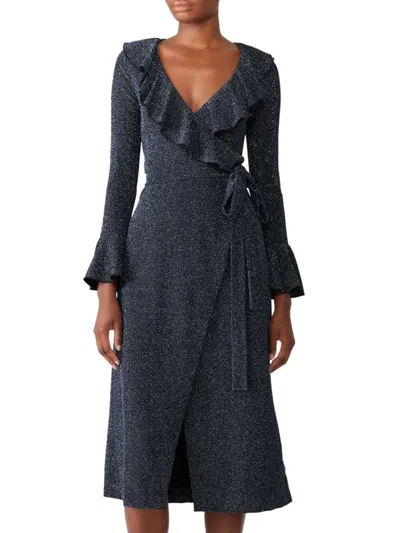 Free People Women's One More Time Wrap Dress In Blue