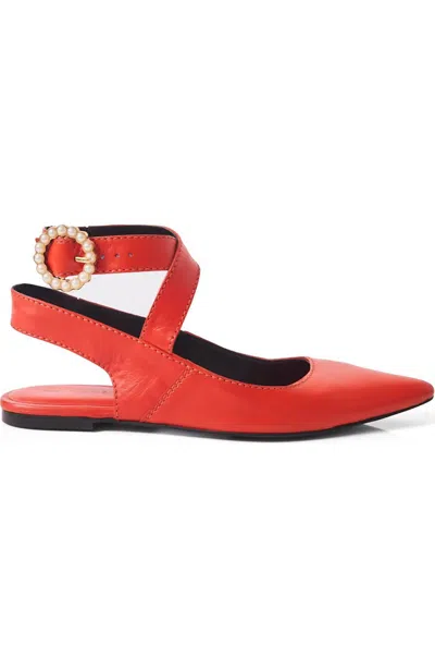 Free People Women's Parisa Point Flat In Red