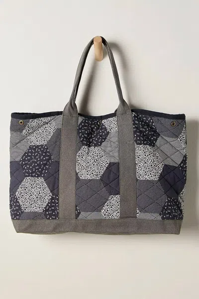 Free People Women's Pippa Patchwork Tote Bag In Blue Combo In Multi