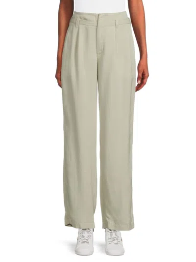 Free People Women's Pleated Wide Leg Pants In Alfalfa