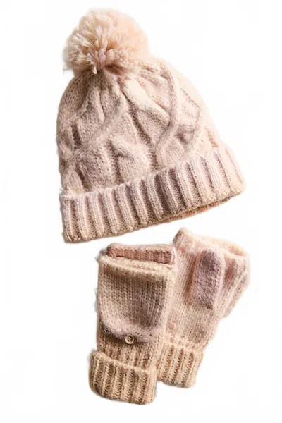 Free People Women's Rainbow Run Hat Gloves Set In Ivory Combo In Neutral