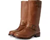 Free People Women's Ride Or Die Engineer Boot In Burnt Caramel