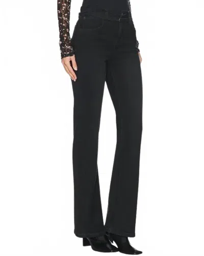 Free People Women's Sabine Slim A Line Jean In Smokeshow In Black