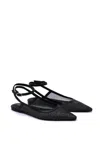 Free People Women's Sheer Glitter Jules Flats In Black In Black