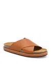 Free People Sidelines Slide Sandal In Cognac