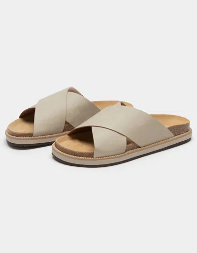 Free People Sidelines Slide Sandal In Gray