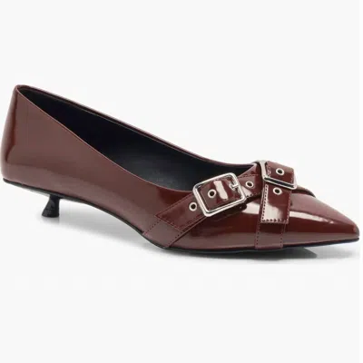 Free People Women's So Kitten Heel In Brown In Burgundy