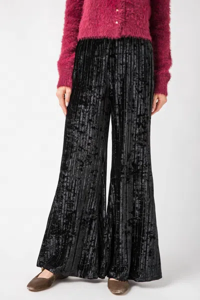 Free People Women's Star Sign Velvet Pants In Black
