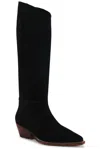 Free People Women's Sway Low Slouch Boot In Black Suede