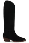 Free People 50mm Sway Suede Boots In Black