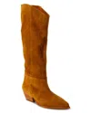 Free People Women's Sway Suede Slouch Boots In Burnt Caramel Suede