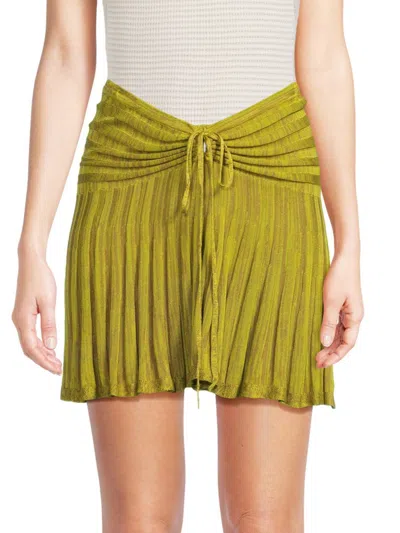 Free People Women's Sylvia Ribbed Mini Convertible Skirt In Viper Comb