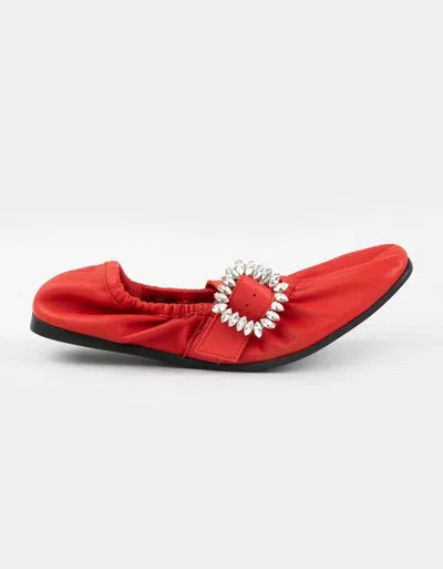 Free People Women's Ursa Gemini Ballet Flats In Red Leather