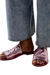 Free People Women's Vicente Slide Sandals In Metallic Pink In Multi