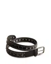 Free People Women's We The Free Sola Stud Leather Belt In Black