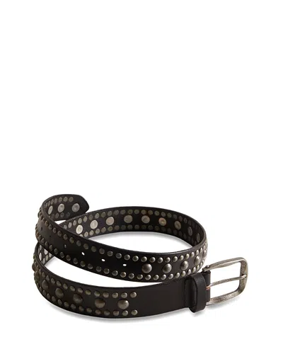 Free People Women's We The Free Sola Stud Leather Belt In Metallic