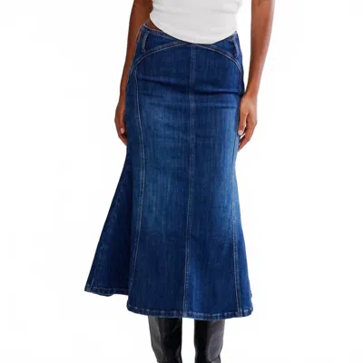 Free People Women's Zia Denim Skirt In Color In Blue