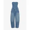 Free People X We The Free Je Suis Pret Barrel Jumpsuit In Blue