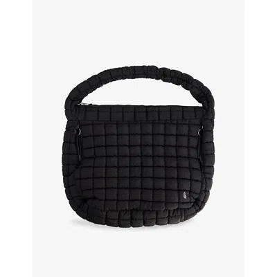 Free People Womens Black Fp Movement Quilted Carry-all Shoulder Bag