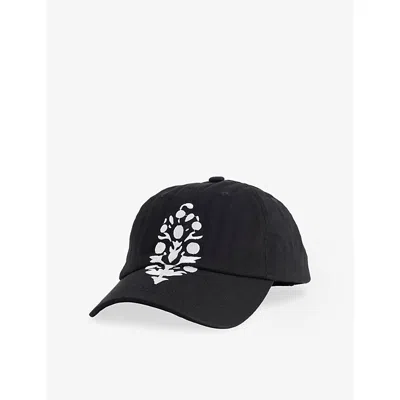 Free People Womens  Fp Movement Big Buti Embroidered Cotton Cap In Black