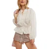 Free People Best Of Me Long Sleeve Blouse In Optic White In White