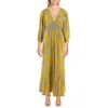 Free People Womens Cotton Long Maxi Dress In Green