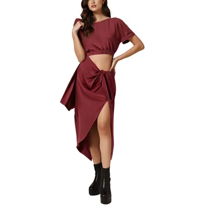 Free People Womens Cut Out Split Hem Maxi Dress