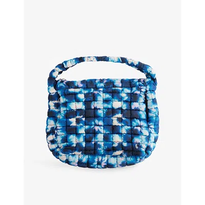 Free People Womens Deep Teal Tie Dye Fp Movement Printed Carry-all Quilted Shoulder Bag