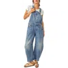 Free People Good Luck Denim Overalls In Multi